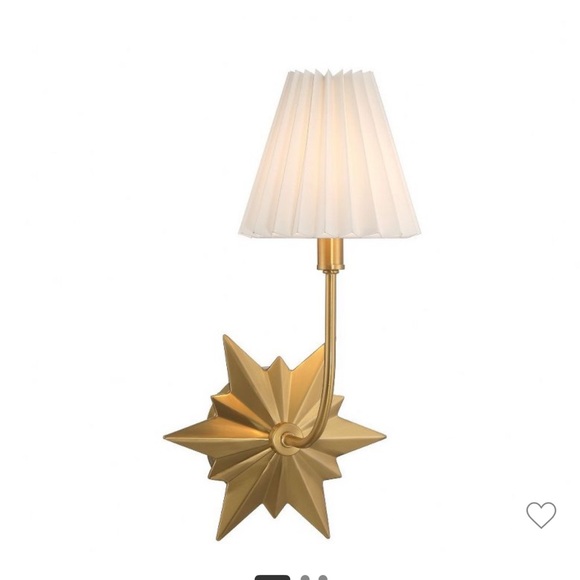 Savoy house Gold and White Starburst Wall Sconce